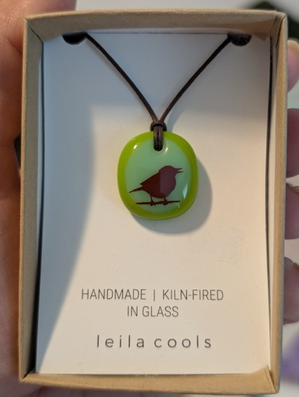 The Canadian Glass Gallery Singing Bird Necklace New In Box
